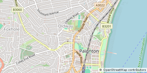 Map of Paignton, Devon