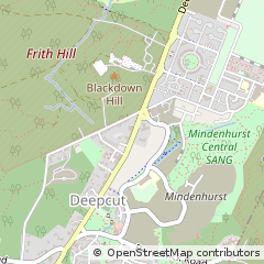 Map of Camberley, Surrey