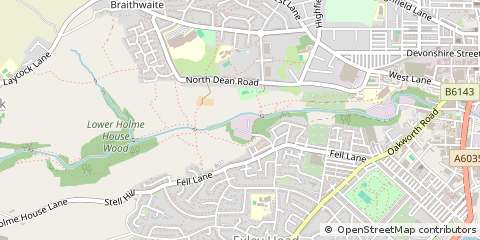 Map of Manchester, West Yorkshire