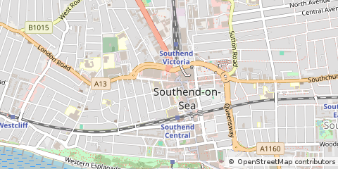 Map of Southend-on-SEA, Essex