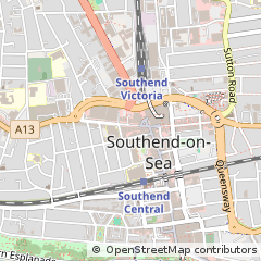 Map of Southend-on-SEA, Essex