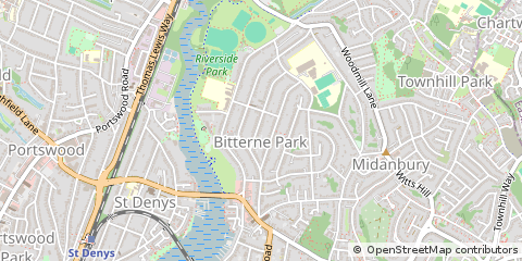 Map of Southampton, Hampshire