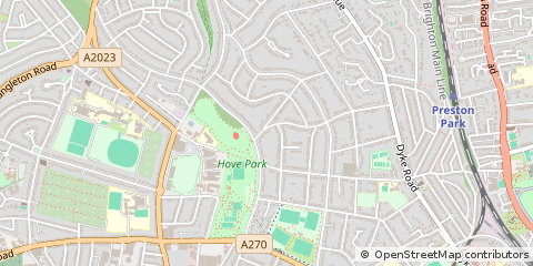 Map of Hove, Sussex
