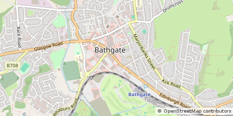 Map of Bathgate, West Lothian