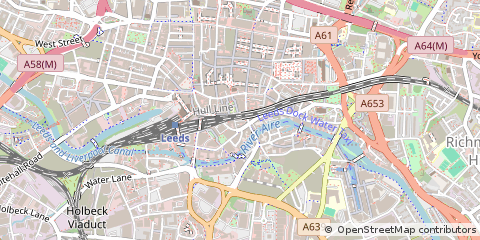 Map of Leeds, West Yorkshire