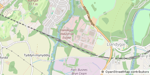 Map of Bangor, Gwynedd