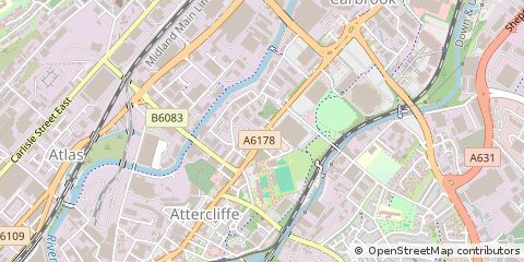Map of Sheffield