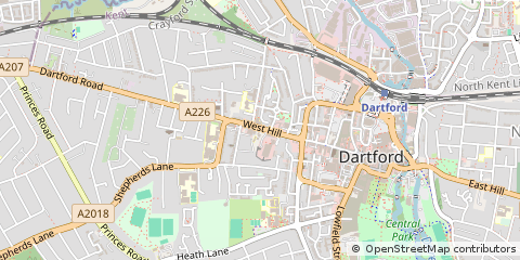 Map of Dartford, Kent