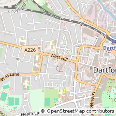 Map of Dartford, Kent