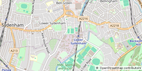 Map of Lower Sydenham, London