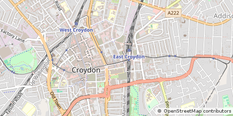 Map of Croydon