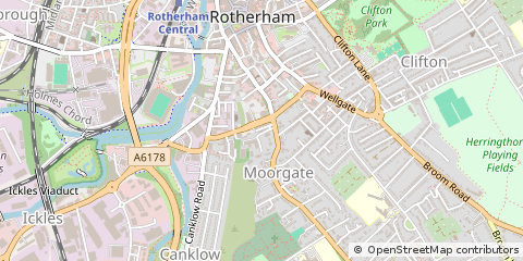 Map of Rotherham