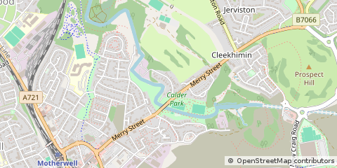 Map of Motherwell, Lanarkshire