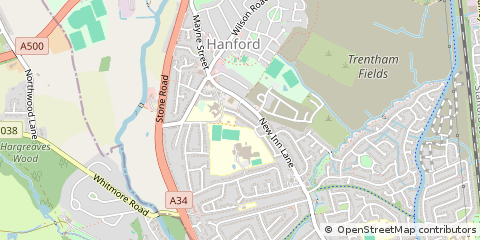 Map of Stoke-on-Trent, Staffordshire