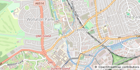 Map of Nottingham, Nottinghamshire