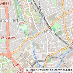 Map of Nottingham, Nottinghamshire