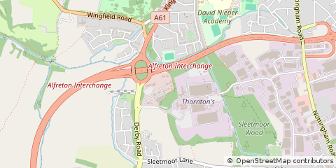 Map of Alfreton, Derbyshire