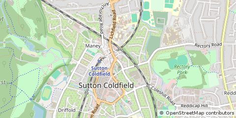 Map of Sutton Coldfield