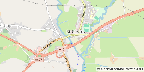 Map of ST. Clears, Carmarthenshire