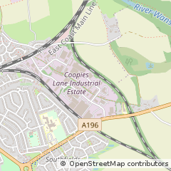 Map of Morpeth, Northumberland