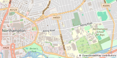 Map of Northampton