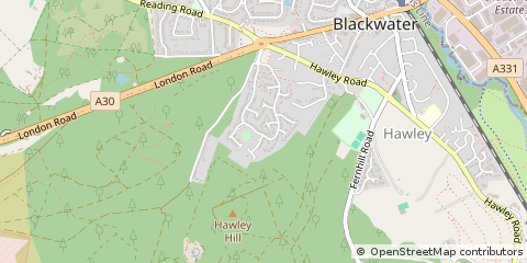 Map of Camberley, Surrey