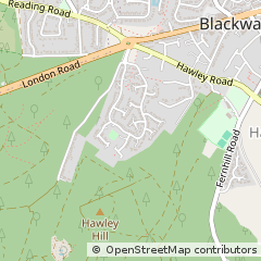 Map of Camberley, Surrey