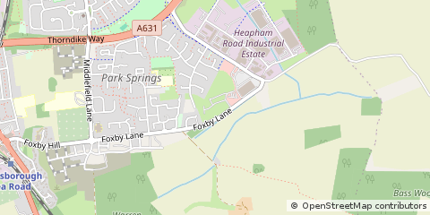 Map of Gainsborough, Lincolnshire
