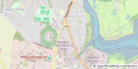 Map of Fareham, Hampshire