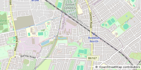 Map of Stockport, Cheshire