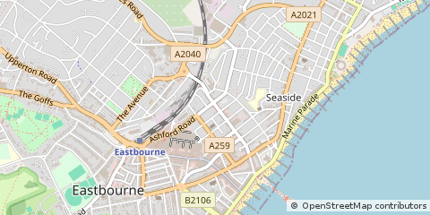 Map of Eastbourne