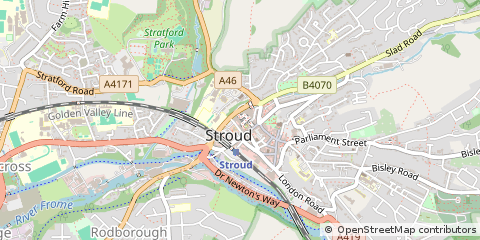 Map of Stroud, Gloucestershire
