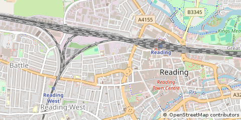 Map of Reading, Berkshire