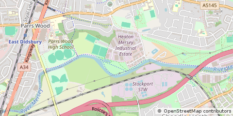 Map of Stockport, Cheshire