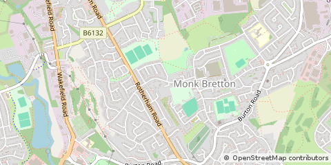 Map of Barnsley, South Yorkshire