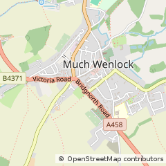 Map of Much Wenlock, Shropshire