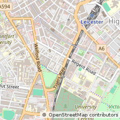 Map of Leicester, Leicestershire