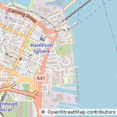 Map of Birkenhead, Merseyside