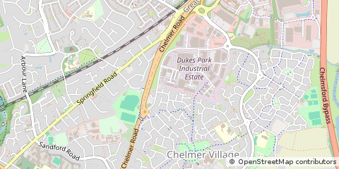 Map of Chelmsford, Essex