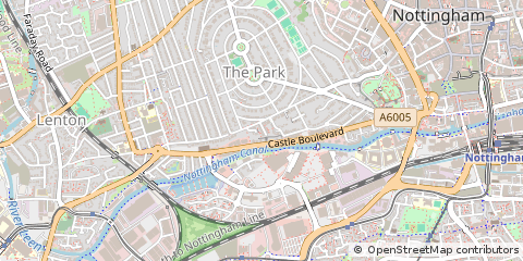 Map of The Park, Nottingham