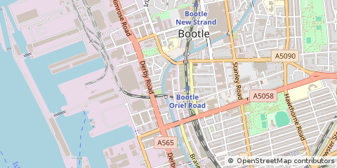 Map of Bootle, Merseyside