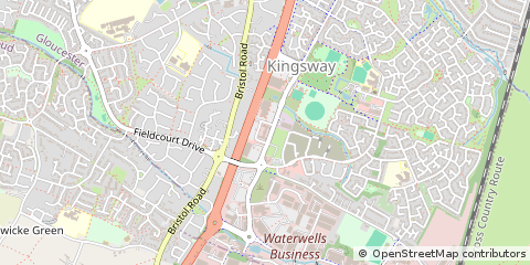 Map of Gloucester, Gloucestershire