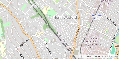 Map of Watford, Hertfordshire