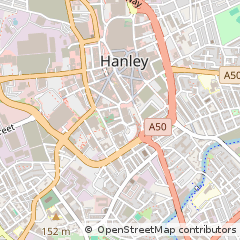 Map of Stoke on Trent, Staffordshire