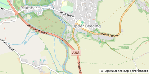 Map of Steyning, West Sussex