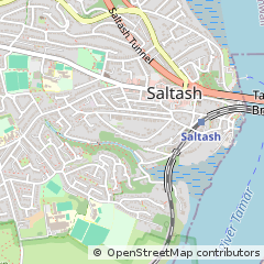 Map of Saltash, Cornwall