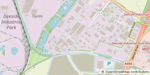 Map of Deeside, Flintshire
