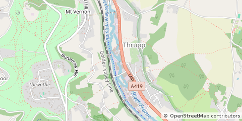 Map of Stroud, Gloucestershire