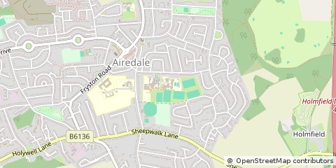 Map of Castleford, West Yorkshire
