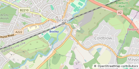 Map of Bexley, Kent